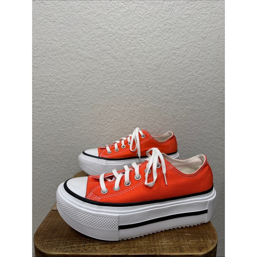 Converse CTAS Lift Double Stack Low Vermilion Red NEW Size 8.5 - Picture 4 of 7